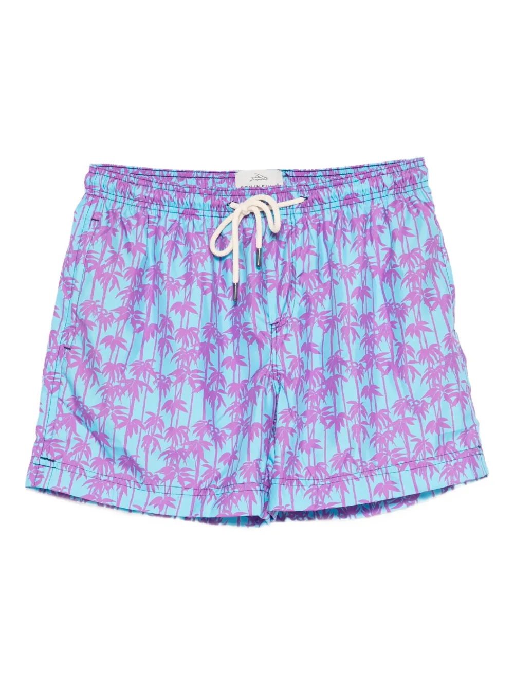 palm-tree print swim shorts