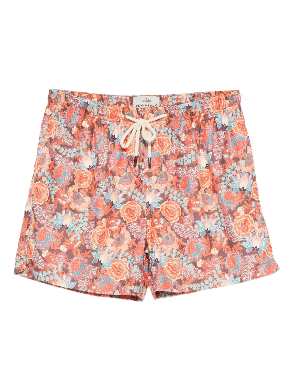 floral-print swim shorts