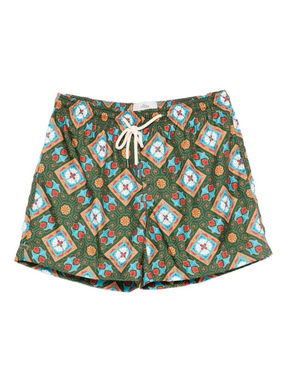 patterned drawstring swim shorts