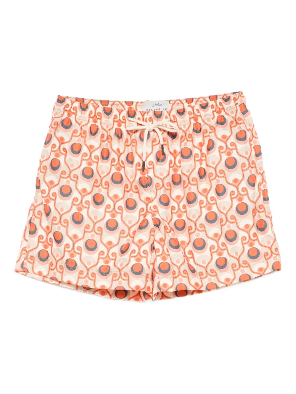 geometric-print swim shorts