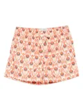PENINSULA SWIMWEAR geometric-print swim shorts - Orange
