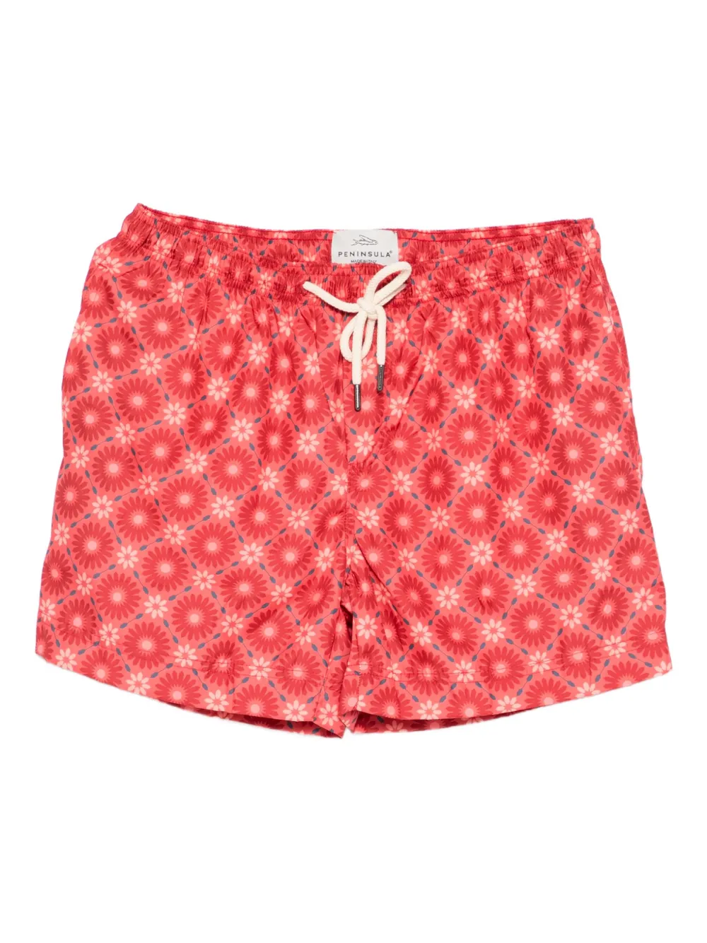 geometric-print swim shorts