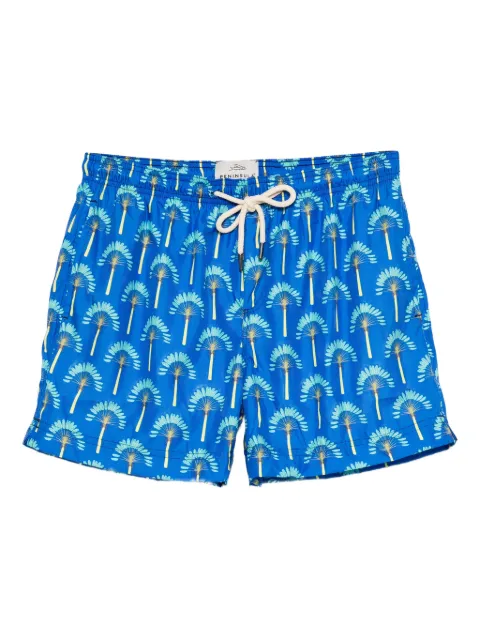 PENINSULA SWIMWEAR shorts de playa con palmeras estampadas