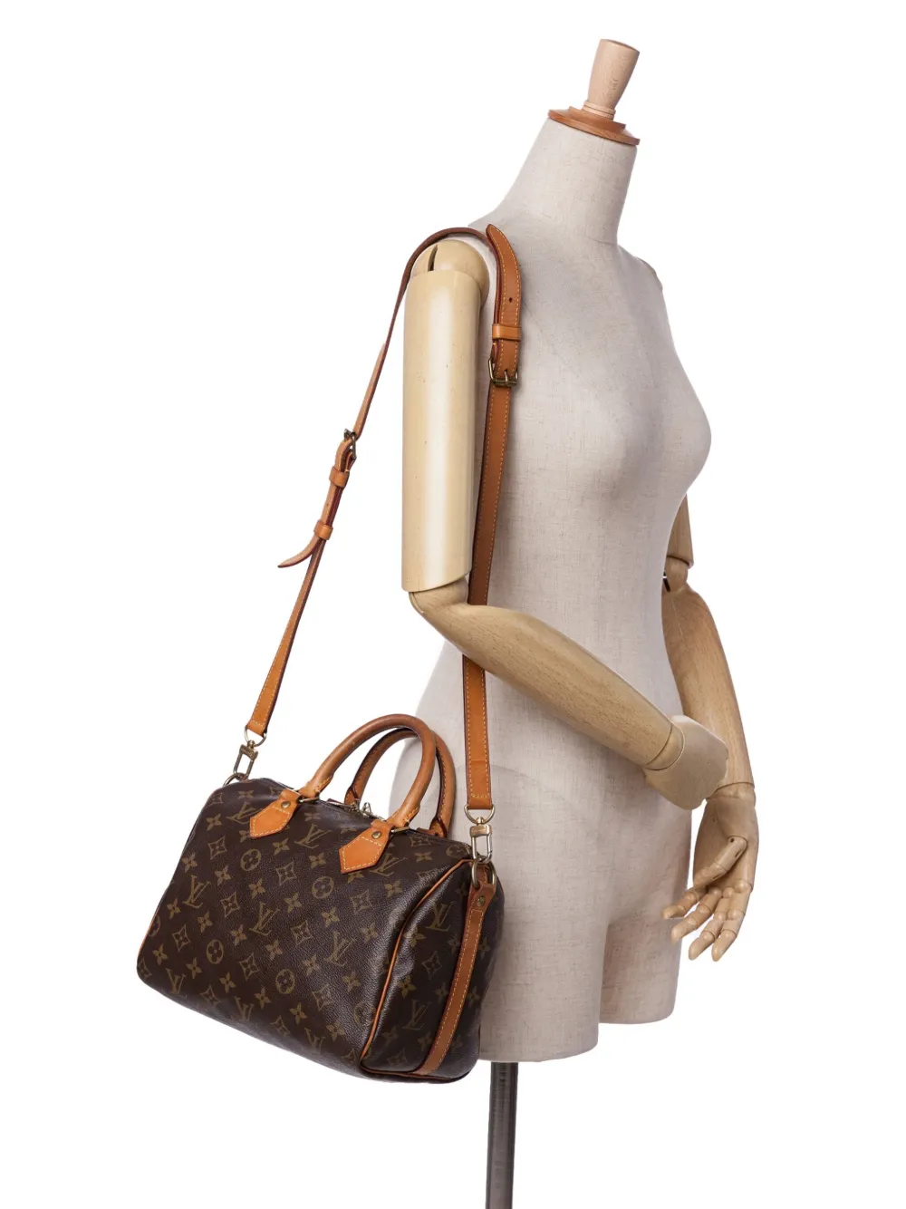 Pre-owned Louis Vuitton 2013 Monogram Speedy Bandouliere 25 Satchel