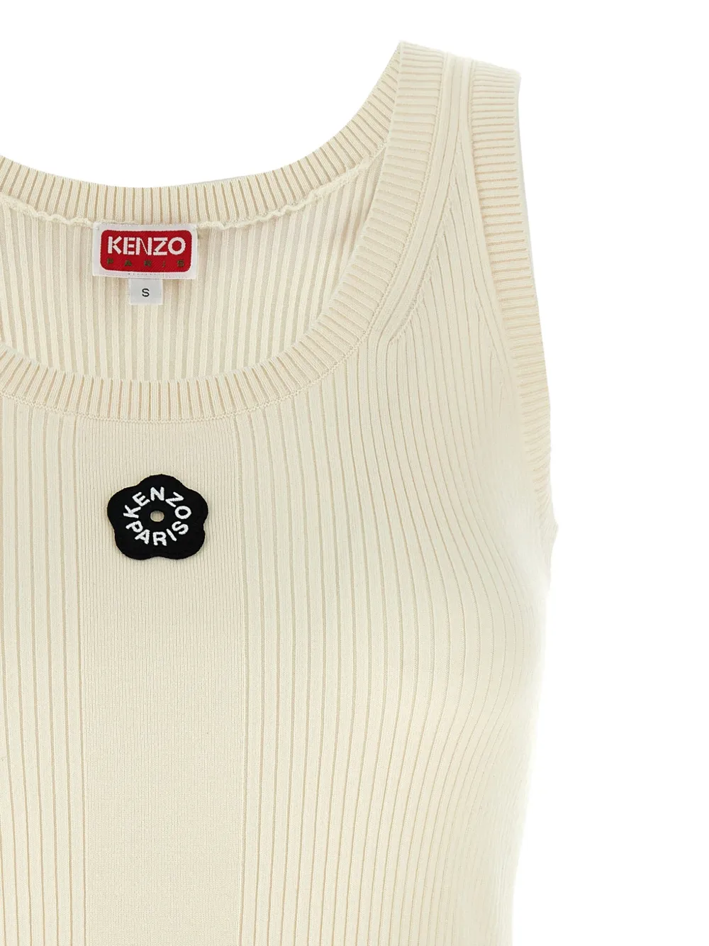Kenzo Top met bloemenpatch Wit