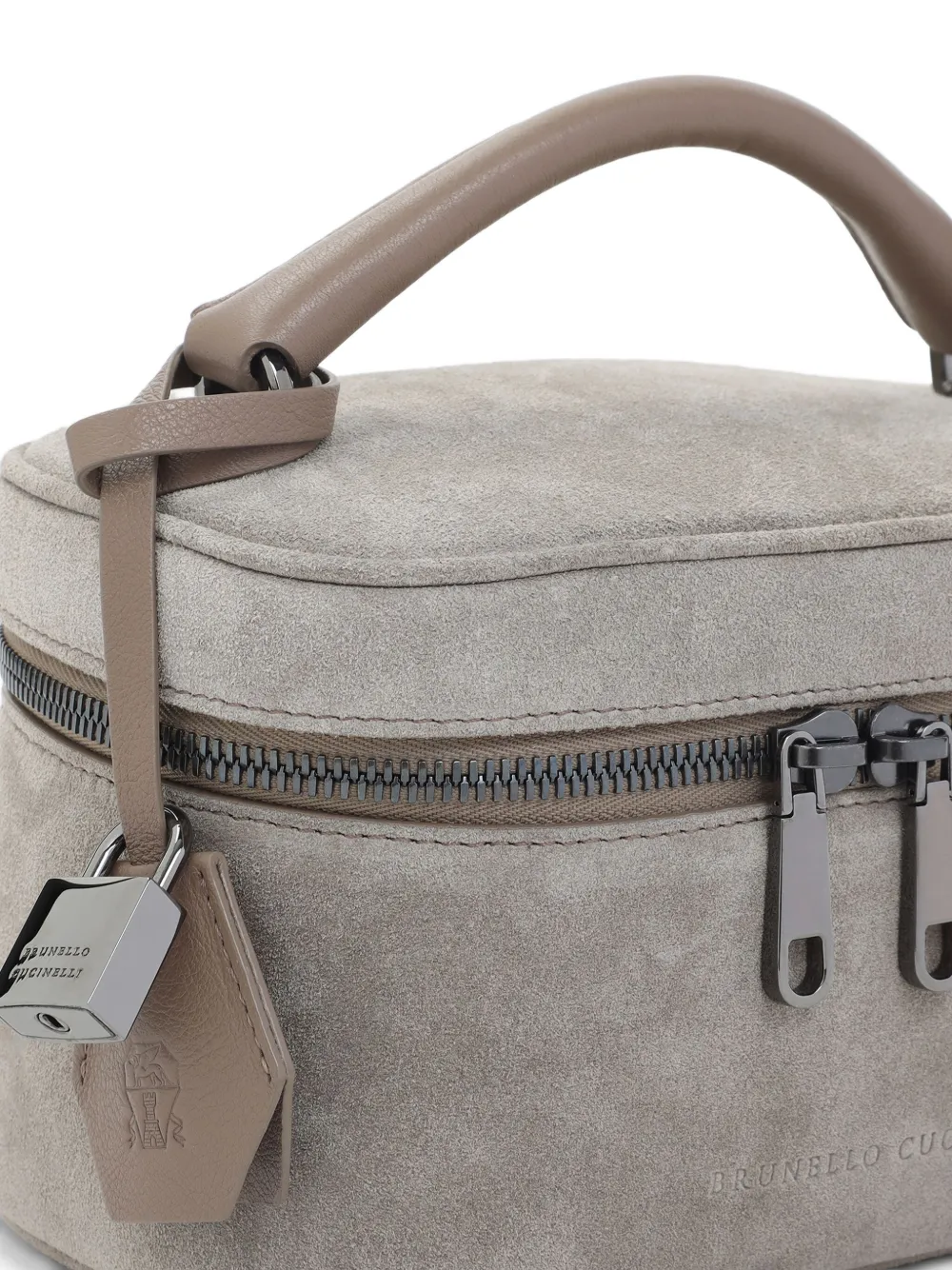 Brunello Cucinelli Tas met ritssluiting en handgreep Beige