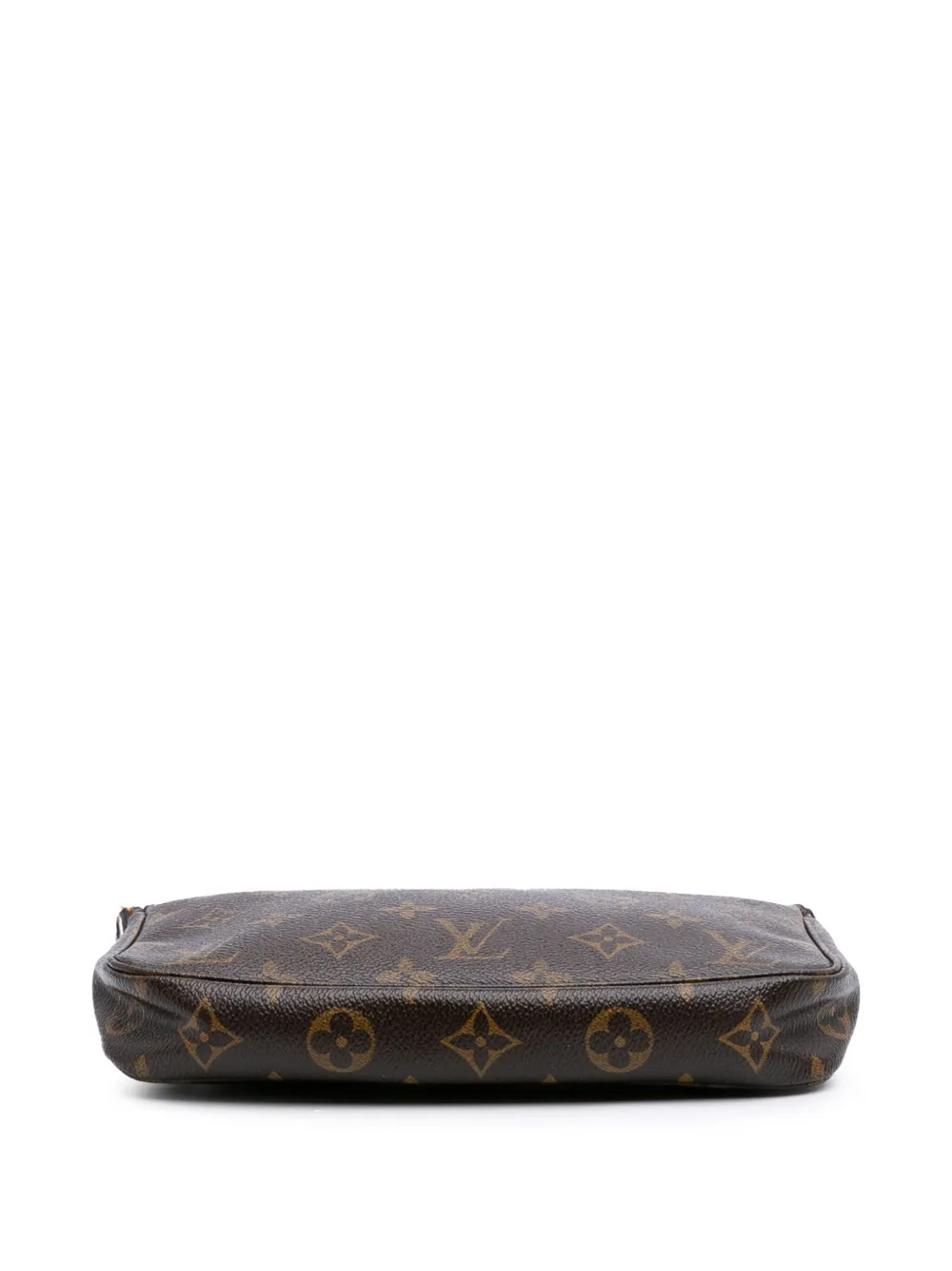 Pre-owned Louis Vuitton 2002 Monogram Pochette Accessoires Shoulder Bag In Brown