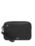 Valentino Garavani logo zip-top clutch bag - Black