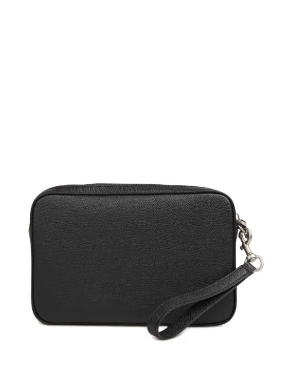最終値下げヴァレンティノ ガラヴァーニ　ロゴ　クラッチバッグ　レザー　ブラック Valentino Garavani ロゴ クラッチバッグ | ブラック | FARFETCH JP
