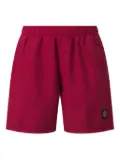 Stone Island compass-patch swim shorts - Red