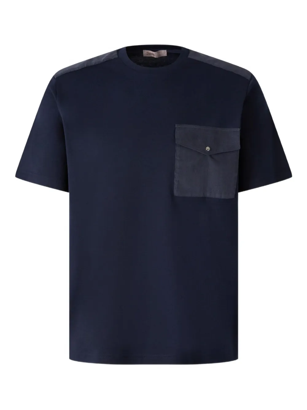 Herno T-shirt met opgestikte zak Blauw