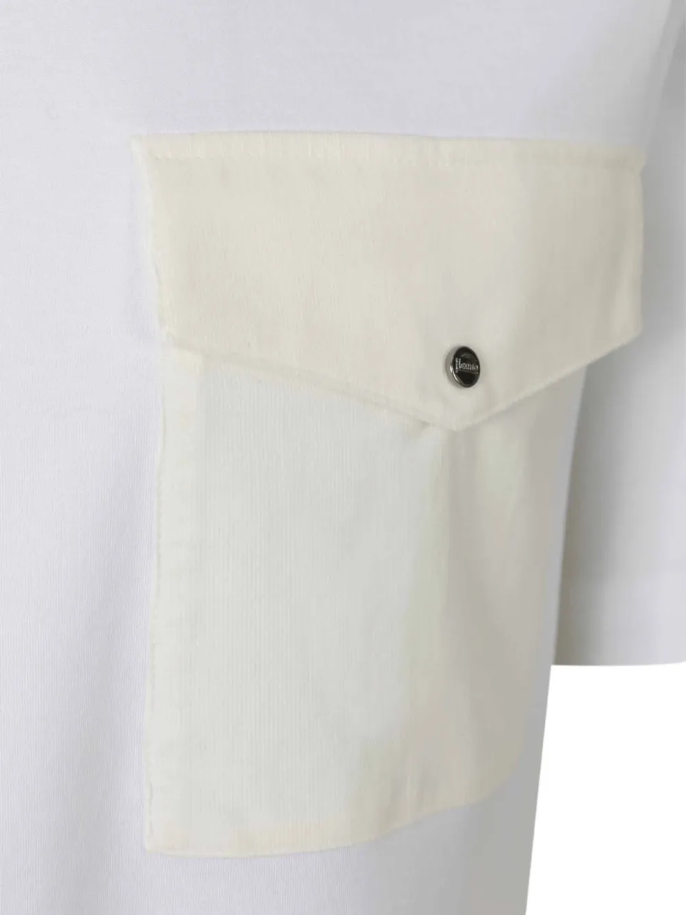 Herno T-shirt met zakdetail en schoudervlak Wit