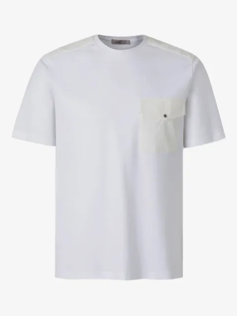 Herno pocket-detail shoulder-panel T-shirt