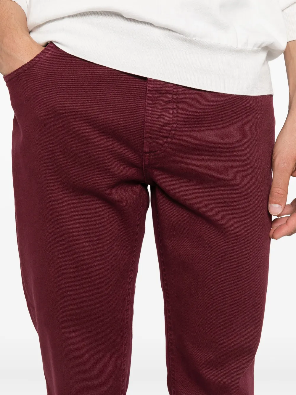 Brunello Cucinelli Jeans met geborduurd logo Rood