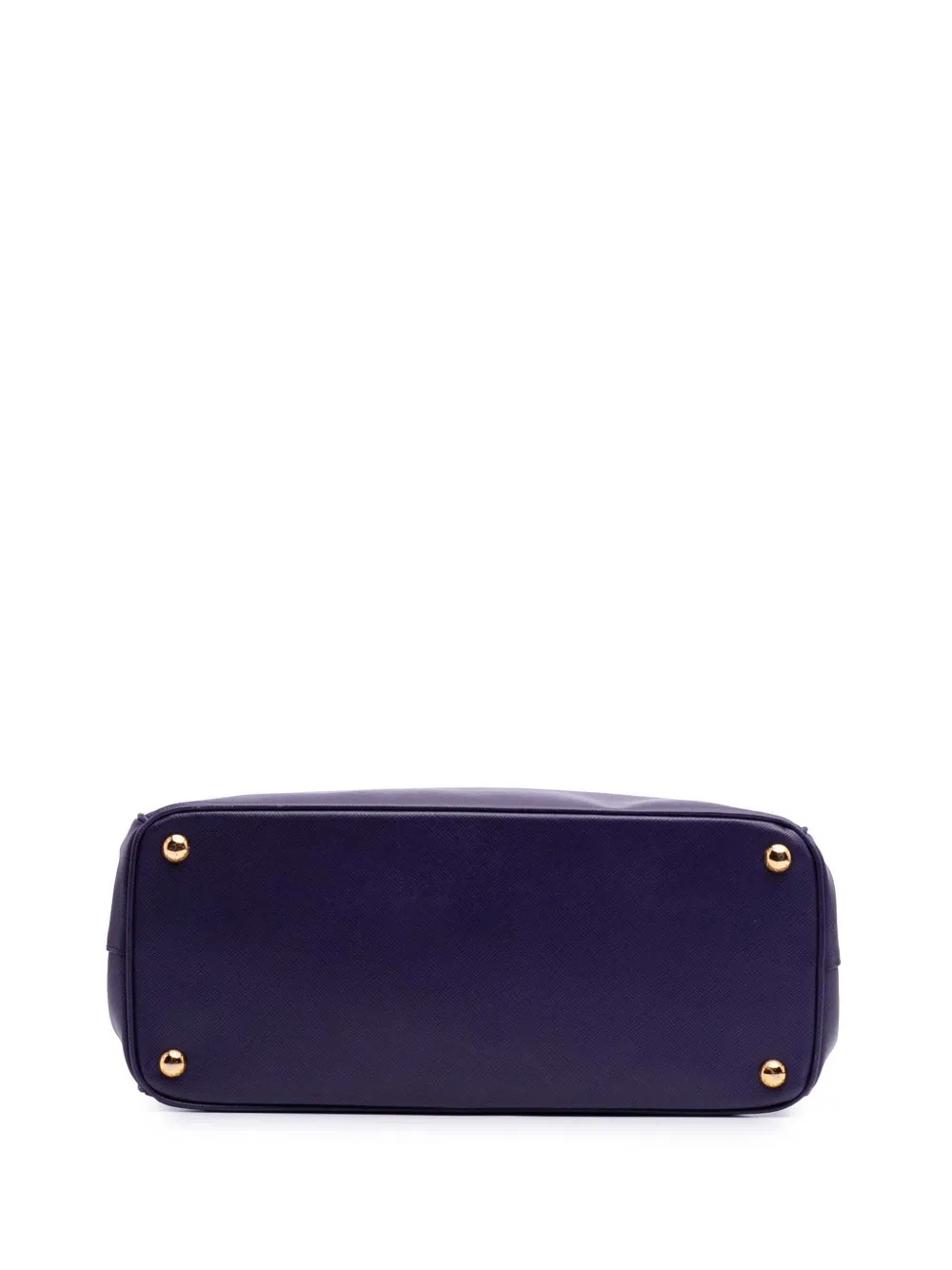 Pre-owned Prada 2000-2024 Medium Saffiano Lux Galleria Double Zip Satchel In Purple