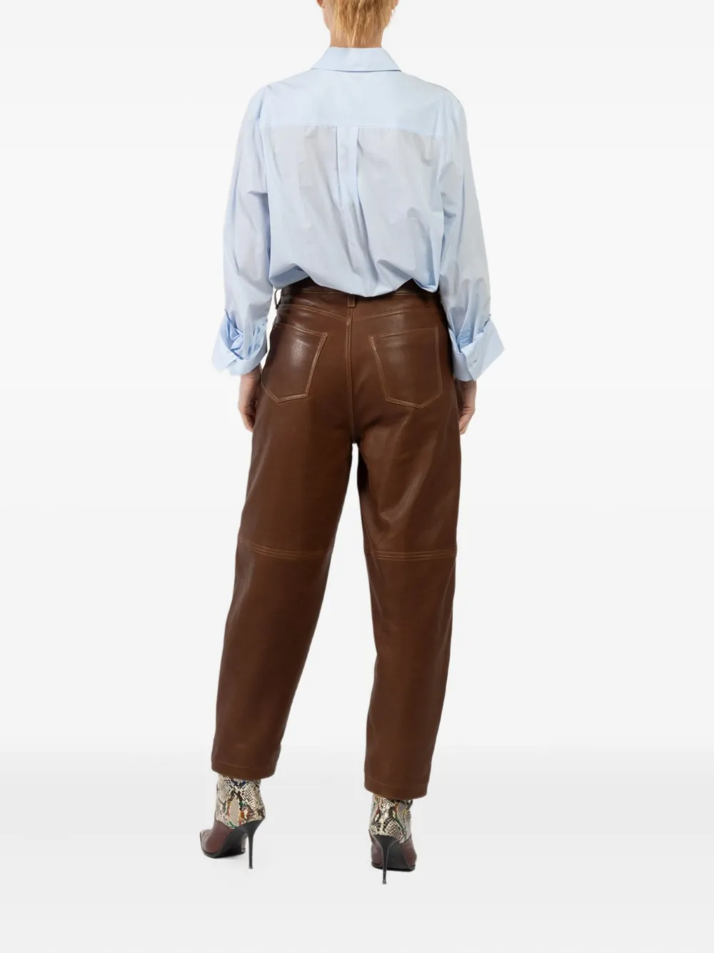 Simkhai Waldon leather panel trousers Bruin