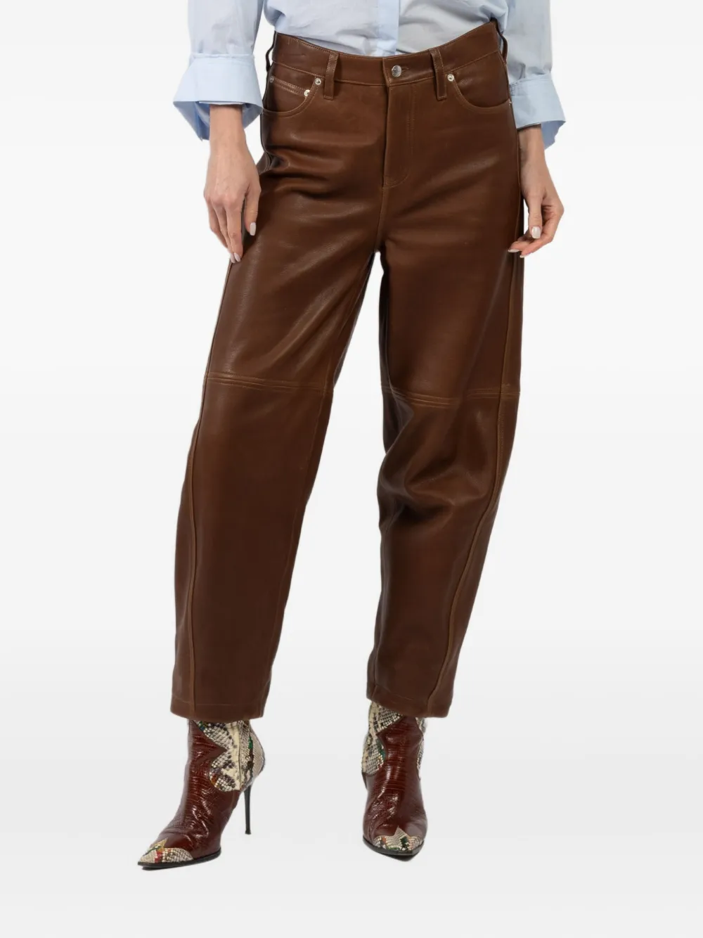 Simkhai Waldon leather panel trousers Bruin