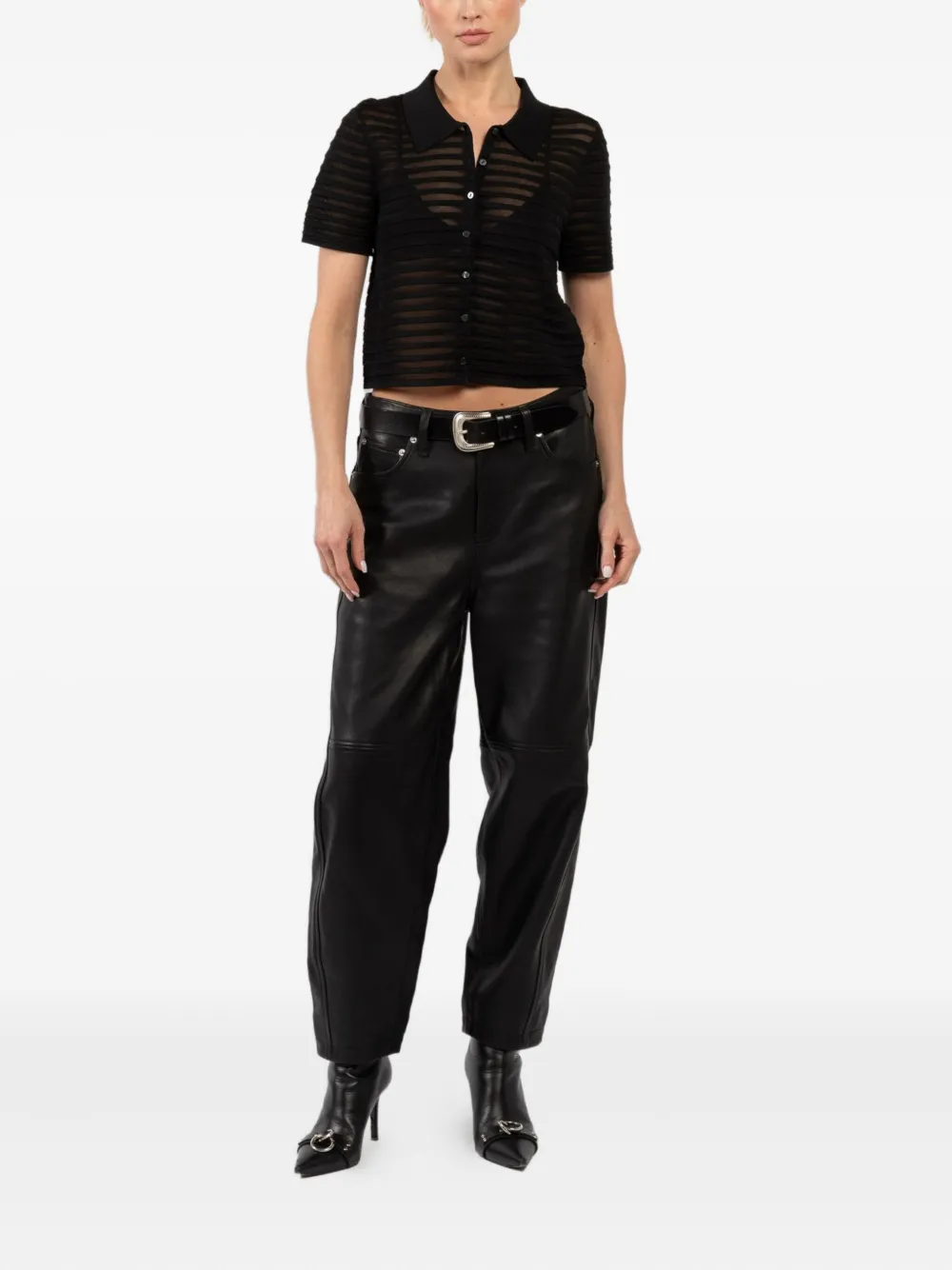 Simkhai Short-sleeve Cardigan In Black