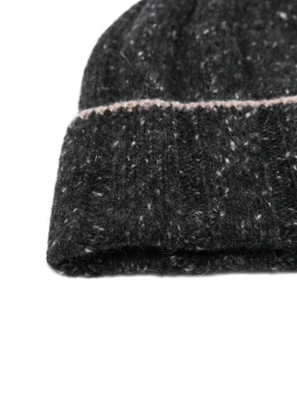 Brunello Cucinelli Kasjmier muts met spikkels Zwart