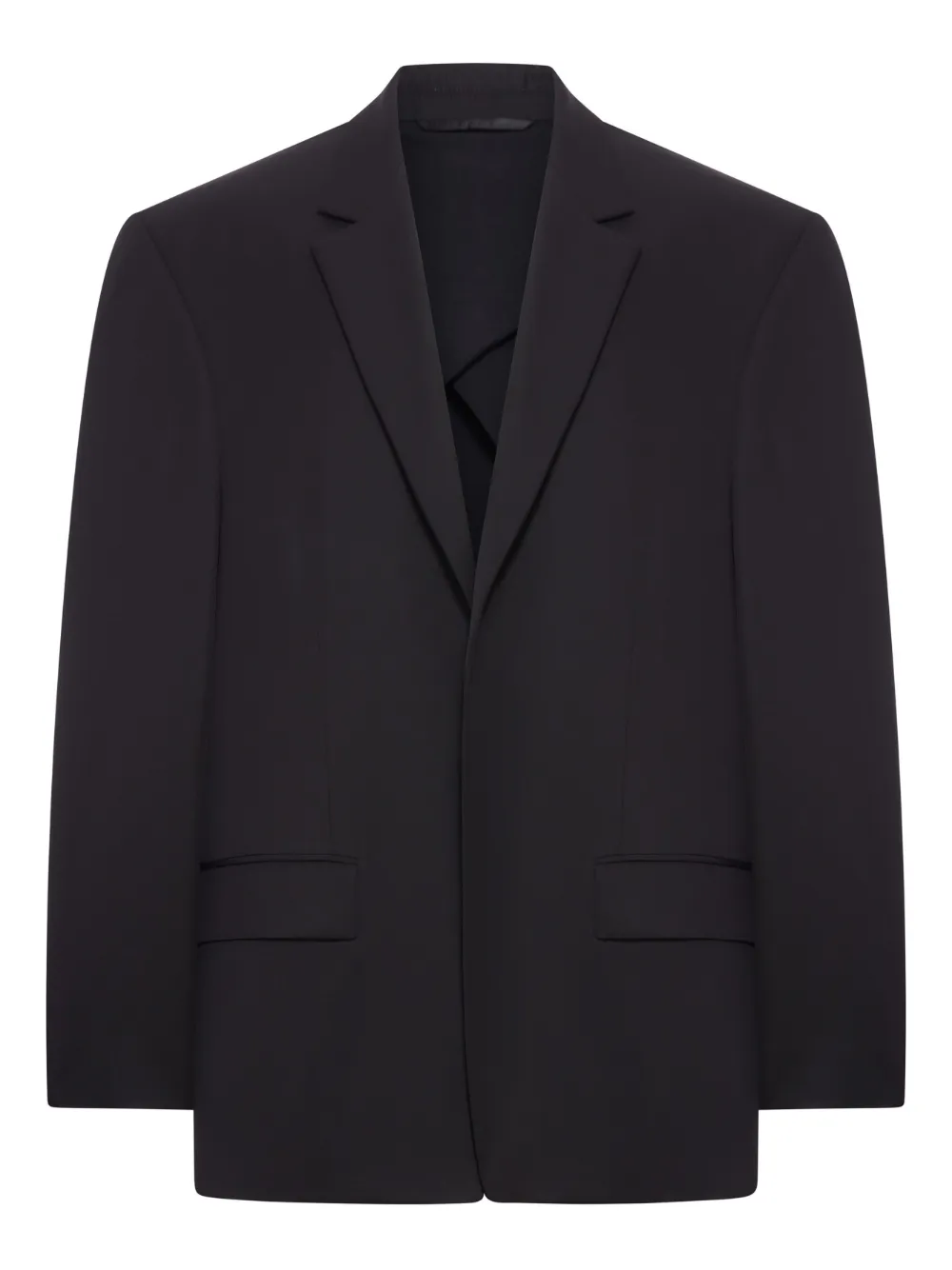 Balenciaga Wollen blazer met enkele rij knopen Zwart