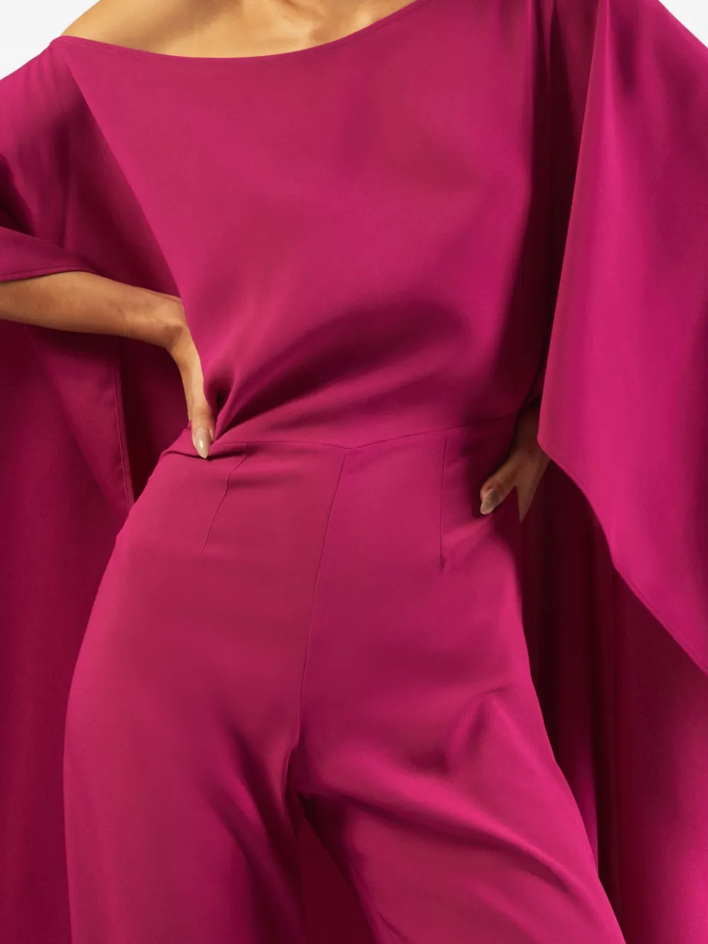 Jerry One-Shoulder Cape Jumpsuit