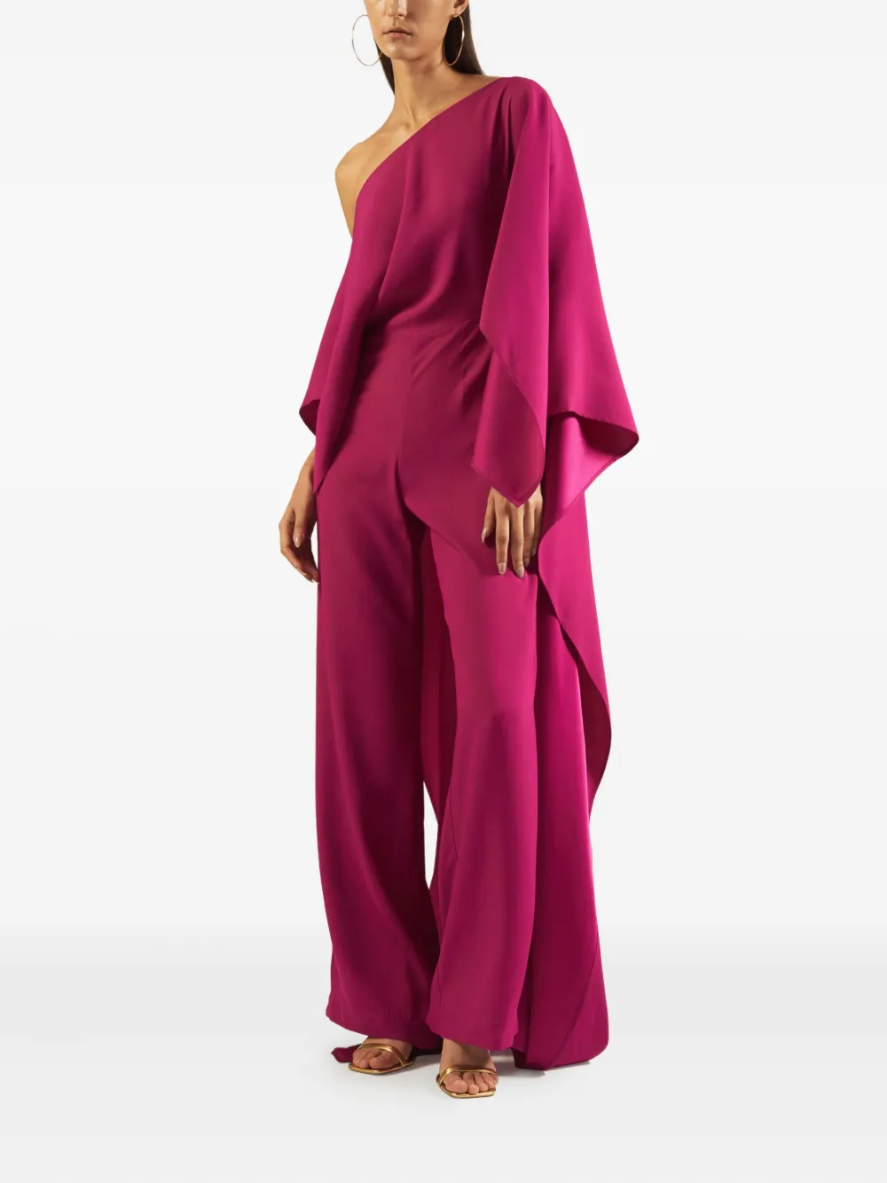 Taller Marmo Jerry asymmetrische jumpsuit met cape - Roze