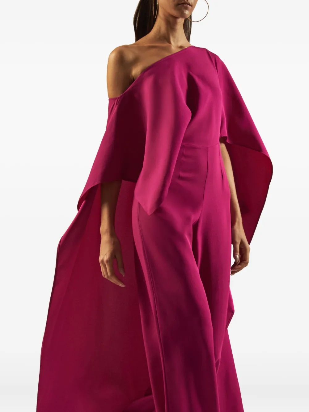 Jerry One-Shoulder Cape Jumpsuit