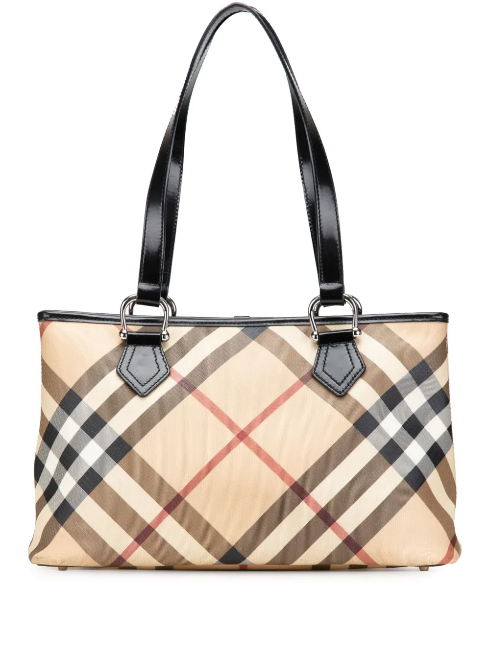 Burberry Pre-Owned 2000-2017 Supernova Check Coated Canvas tote bag | Brown | Image 1