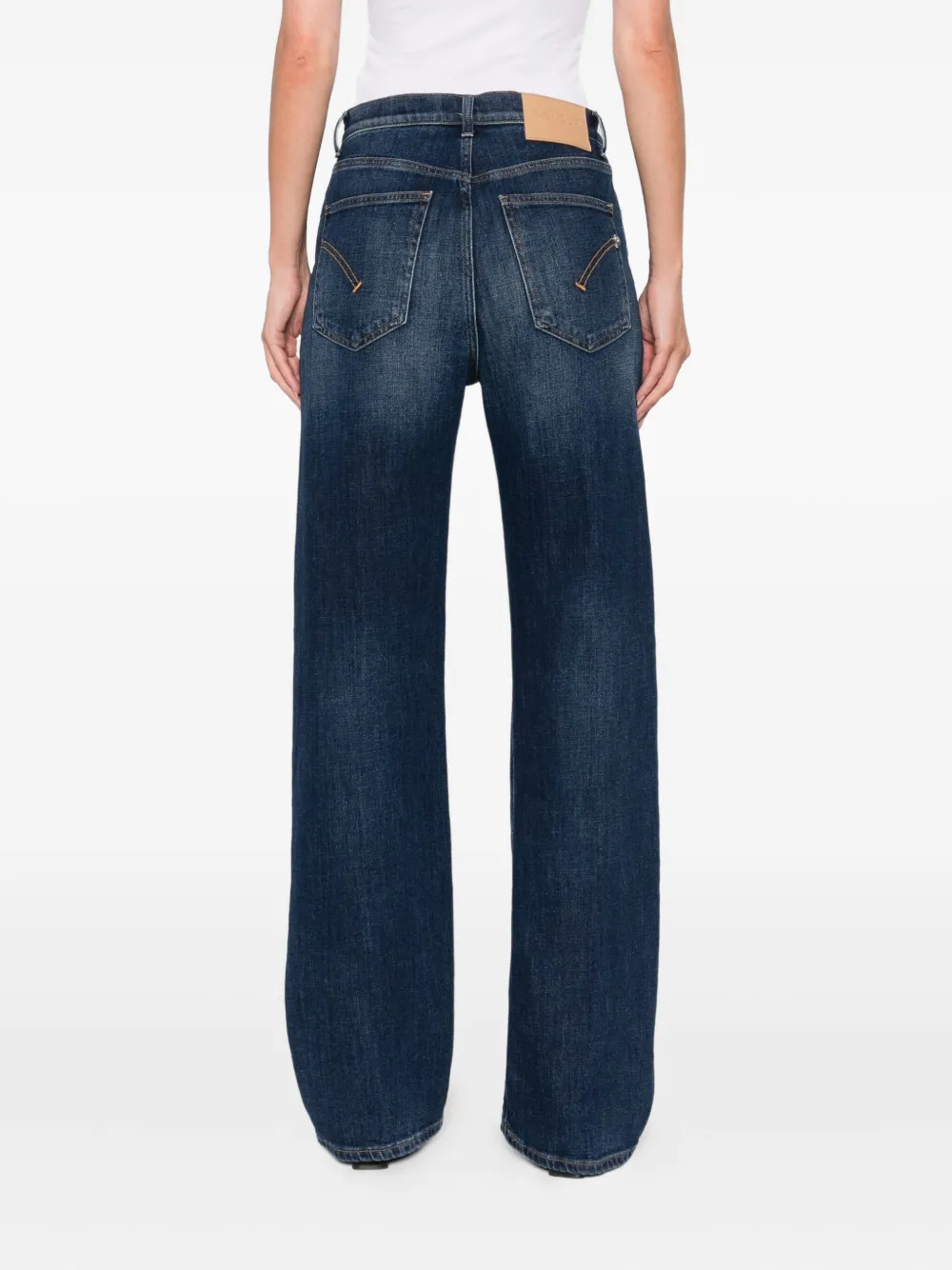 DONDUP Jeans met logopatch Blauw