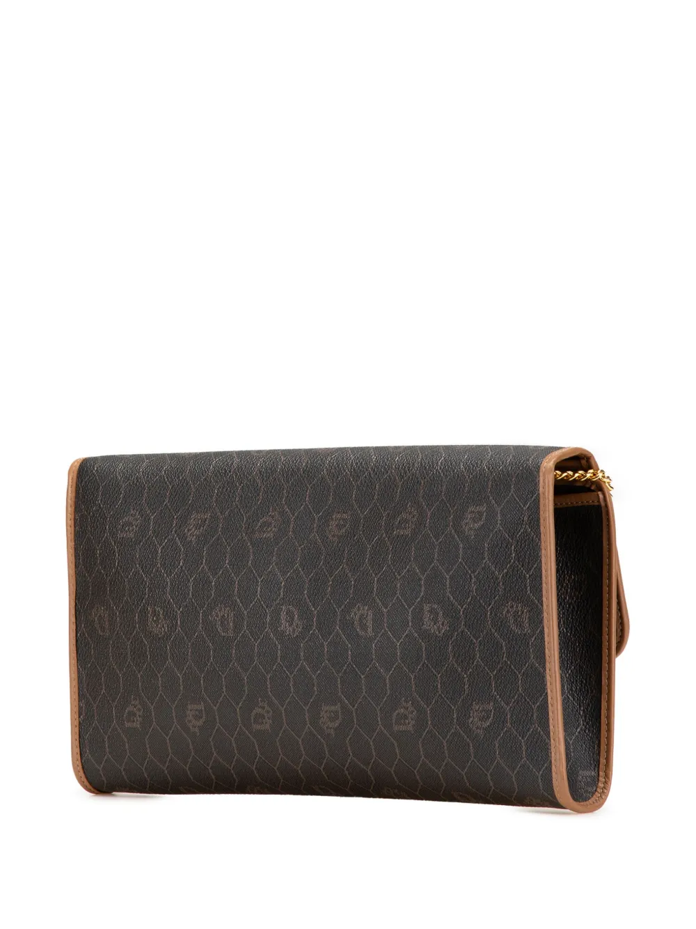 Pre-owned Dior 20th Century Honeycomb Coated Canvas Chain Shoulder Bag