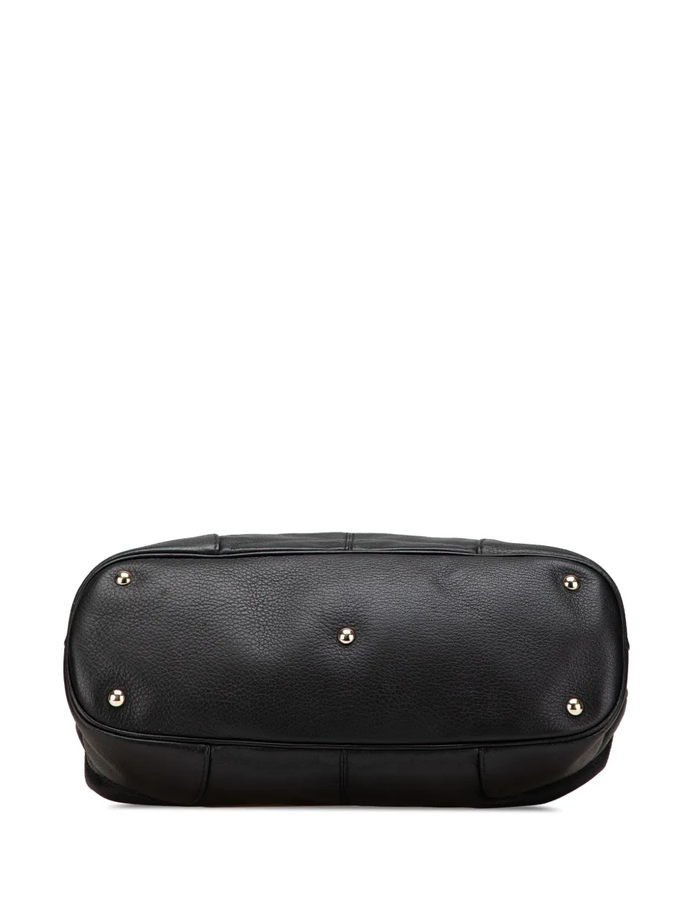 Pre-owned Gucci 2000-2015 Medium Deerskin Sienna Bit Tote Bag In Black