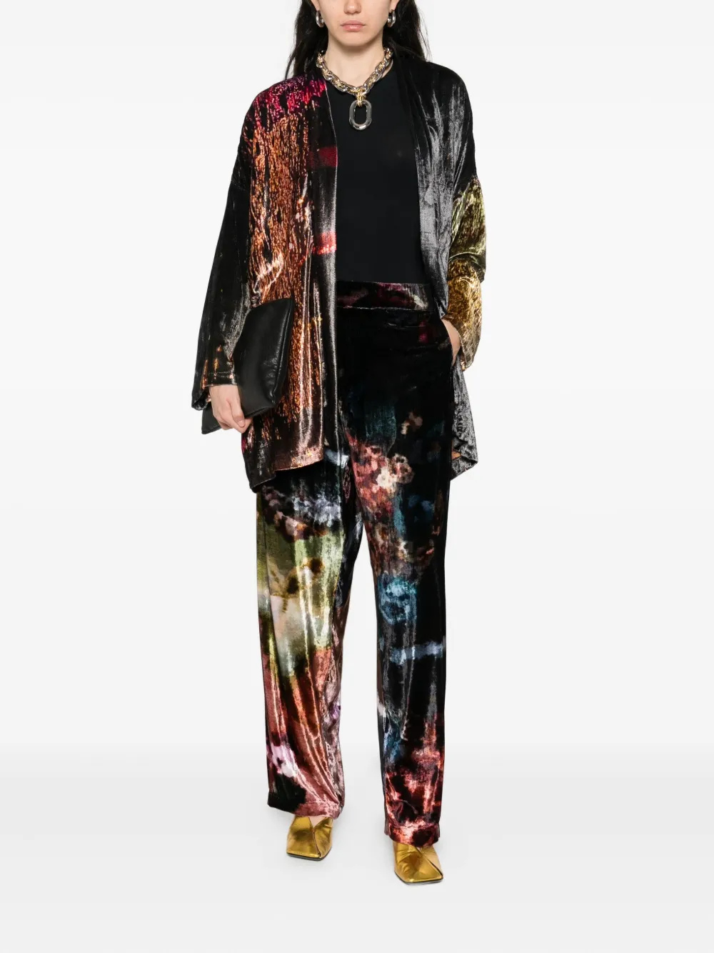 YAVI metallic-effect silk jacket | Fitted Jackets | Image 2