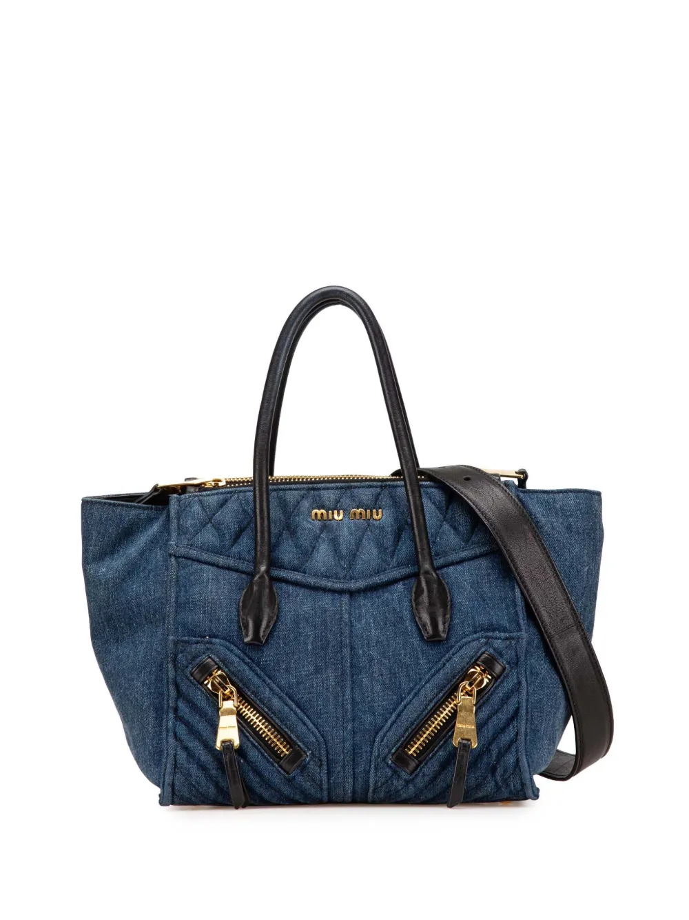 2010-2025 Small Matelasse Denim Biker satchel