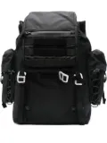 sacai drawstring flap backpack - Black