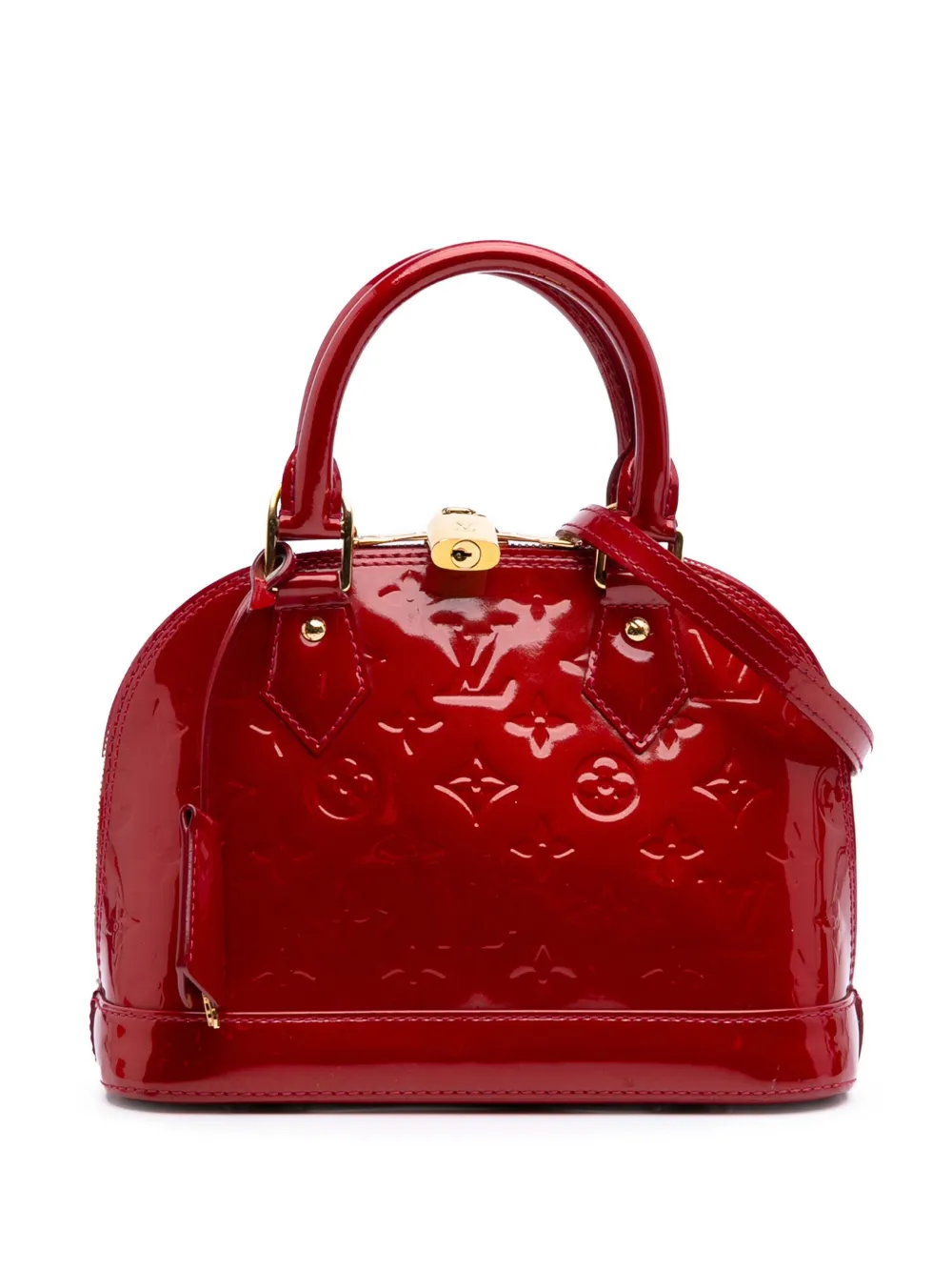 Louis Vuitton Pre-Owned 2013 モノグラム ヴェルニ アルマ BB サッチェルバッグ - レッド Louis Vuitton Pre-Owned 2013 モノグラム ヴェルニ アルマ BB サッチェルバッグ - レッド