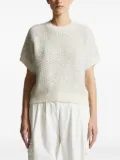 Peserico textured short-sleeve knitted top - Neutrals