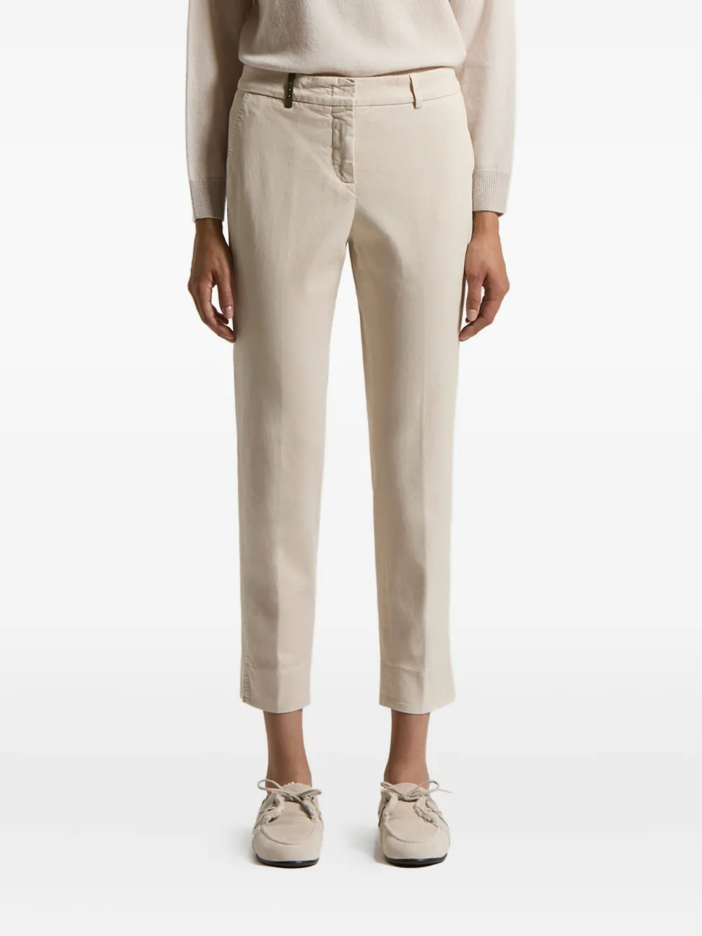Peserico cropped trousers Beige