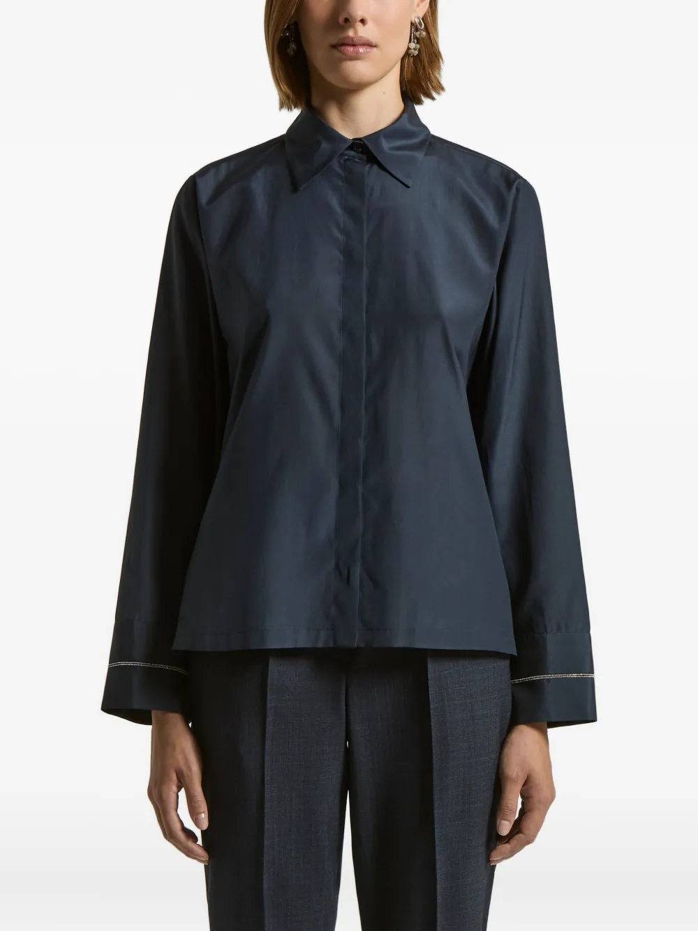 Peserico silk-blend shirt | Blue | Image 1