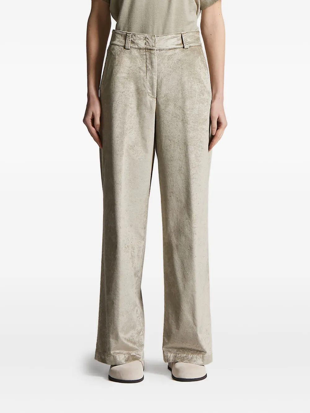 Peserico pleated straight-leg trousers Groen