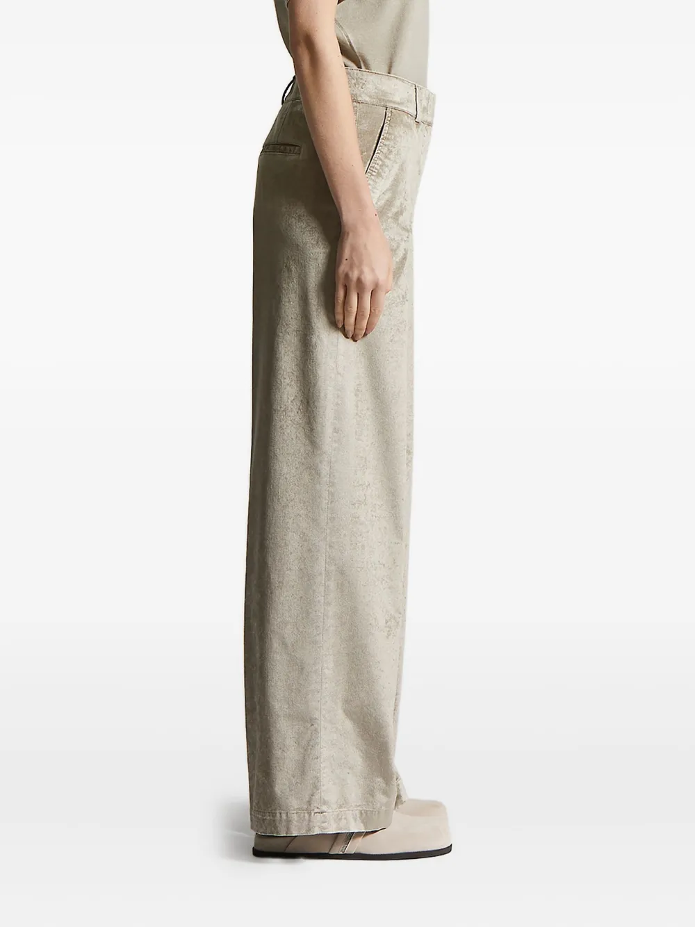Peserico pleated straight-leg trousers - Groen