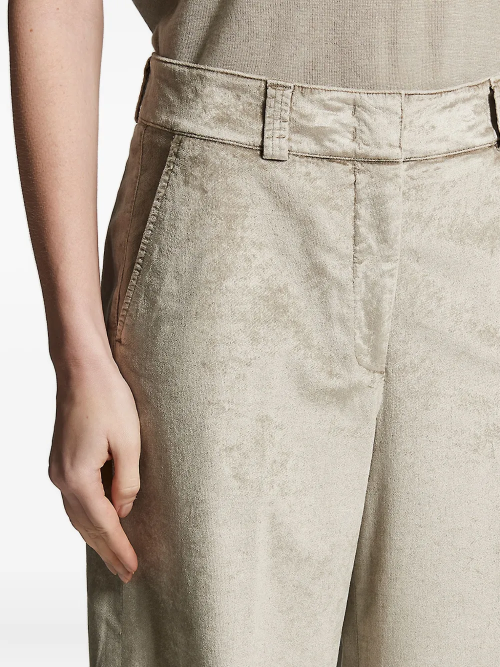 Peserico pleated straight-leg trousers Groen
