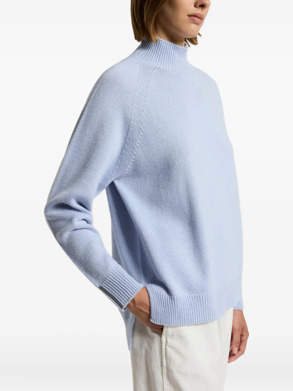 Peserico Trui met raglan mouwen en hoge hals Blauw