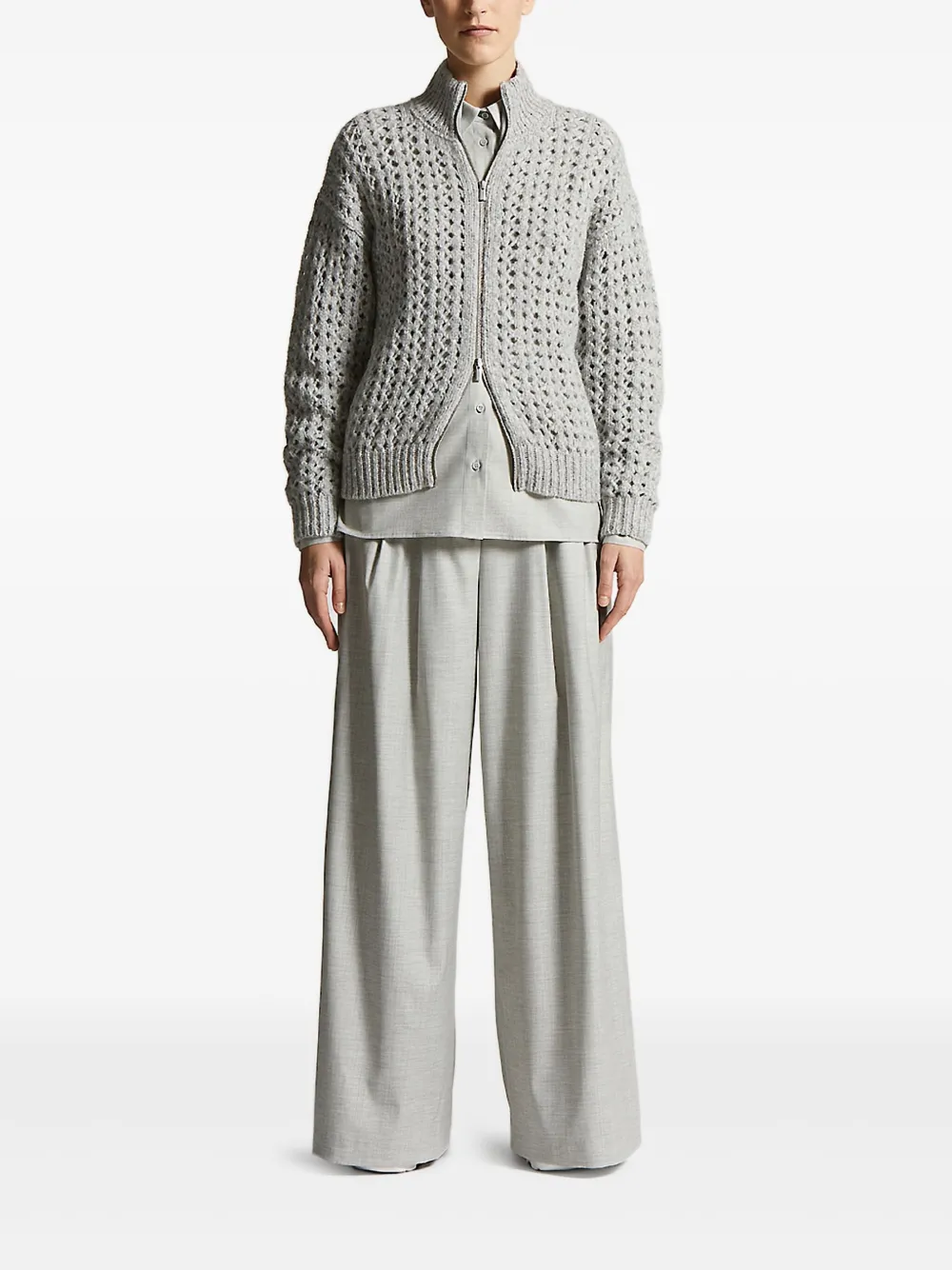 Peserico high-neck open-knit cardigan | Cardigans | Image 2