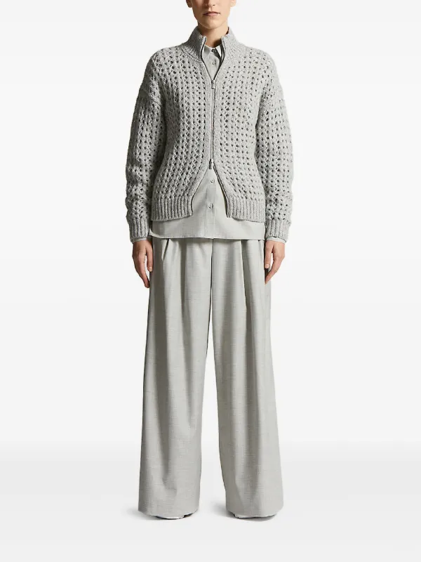 Peserico オープンニット カーディガン | グレー | FARFETCH JP