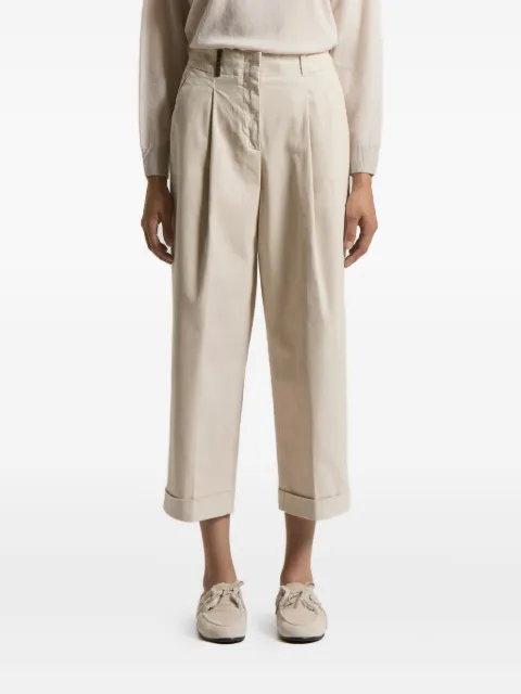 Peserico pleated cropped trousers