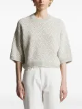 Peserico chevron-pattern sweater - White