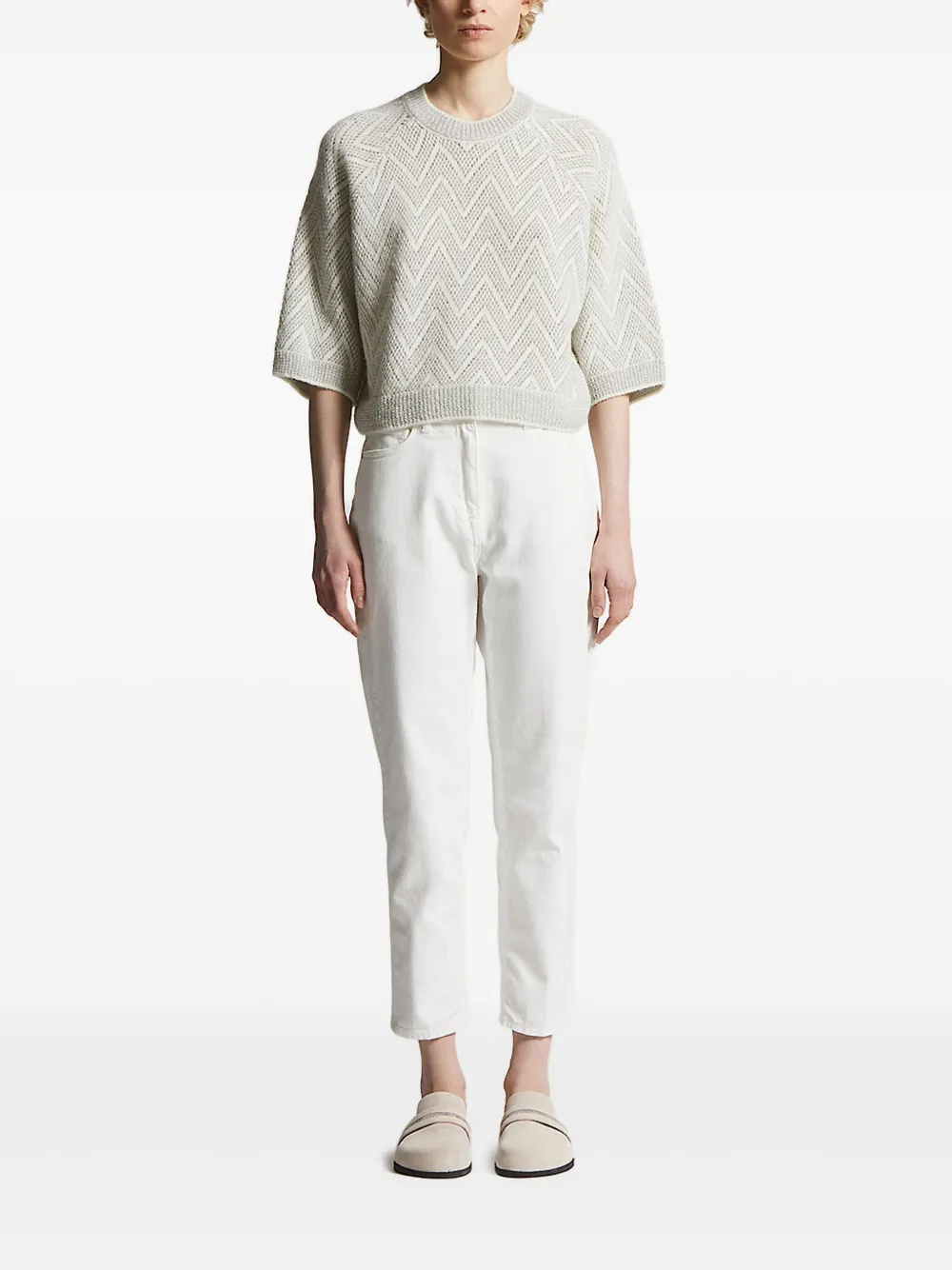 Peserico chevron-pattern sweater | Knitted Tops | Image 2