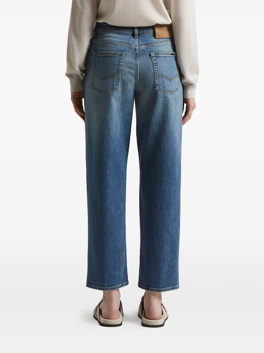 Peserico logo-patch five-pocket jeans Blauw