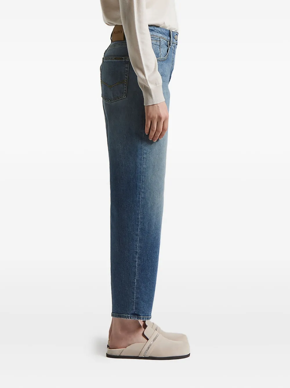 Peserico logo-patch five-pocket jeans Blauw