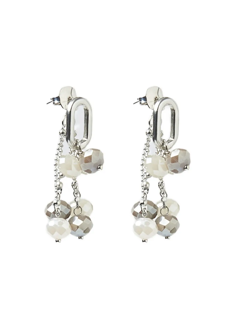 Peserico crystal-bead earrings - Zilver